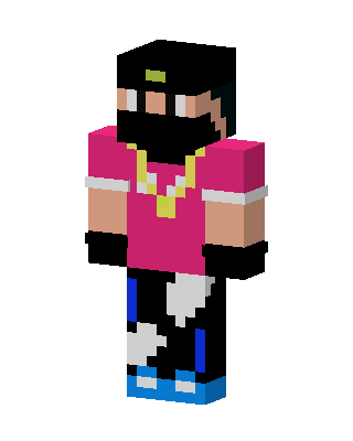 Pink Ninja Boy skin, 3D preview