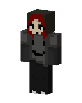 Red Hair Hoodie skin, 3D preview
