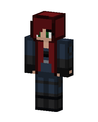 Blue Player Girl skin, 3D preview