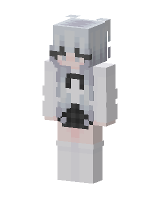 Silver Sweater Girl skin, 3D preview