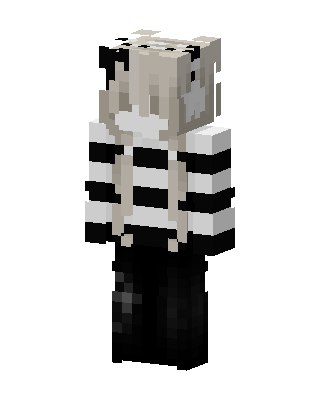 White E-Girl Minecraft e-girl skin