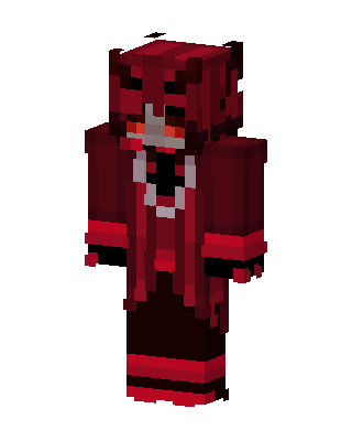 Red Hero Girl skin, 3D preview
