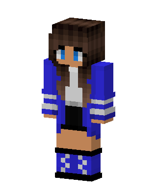 Blue Jacket Girl Minecraft skin