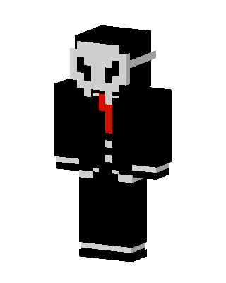Black Villain Boy skin, 3D preview
