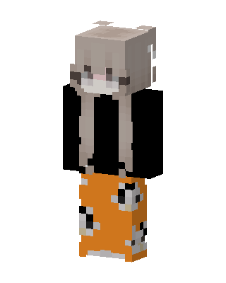 Cow Pajama Girl skin, 3D preview