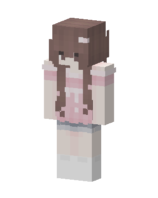 Pink Bow Girl skin, 3D preview