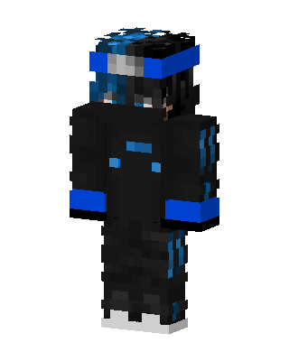 Neon Blue Hoodie Minecraft skin