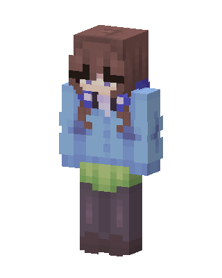 Blue Player Girl Minecraft blue skin