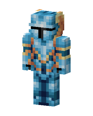 Blue Masked Knight skin, 3D preview