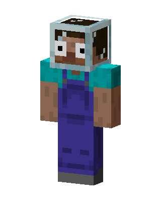Fishbowl Steve skin, 3D preview