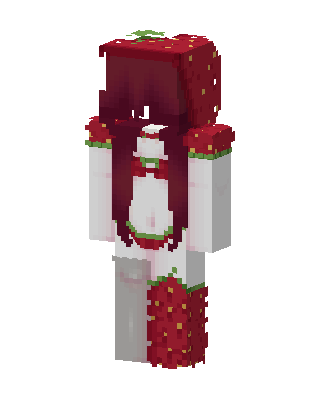 Strawberry Girl skin, 3D preview