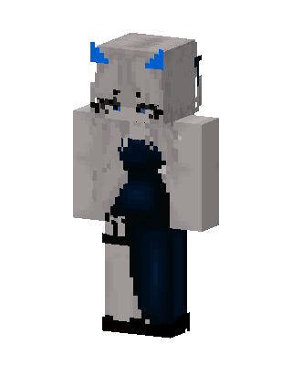 Gray Dress Girl Minecraft skin