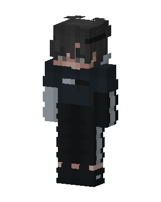 Dark Techwear Boy skin, 3D preview