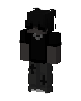 Black Villain Boy Minecraft goth skin