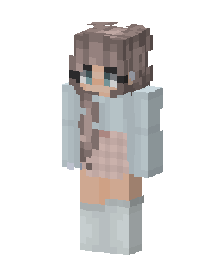 White Player Girl skin, 3D preview