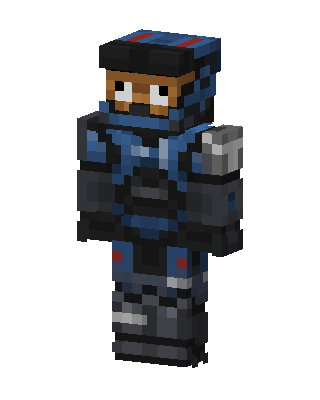 Blue Armored Soldier Minecraft skin