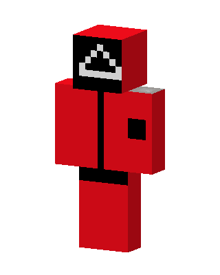 Squid Game Guard skin, 3D preview