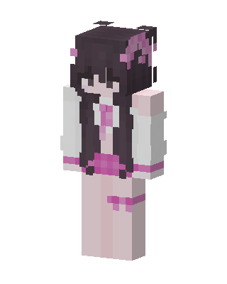 Pink Bow Girl skin, 3D preview