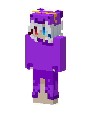 Purple Cutie Girl skin, 3D preview
