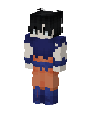 Goku skin, 3D preview