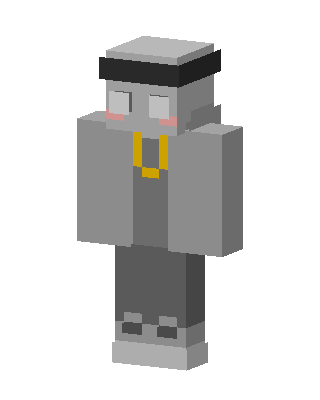 Gray Beanie Kid skin, 3D preview