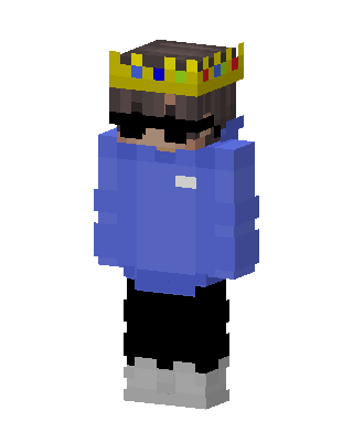 Crowned Blue Hoodie Minecraft skin