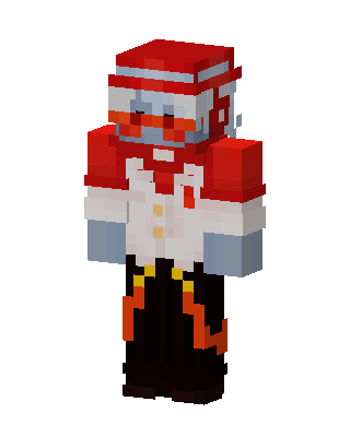 Red Clown skin, 3D preview