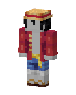 Red Pirate Boy skin, 3D preview