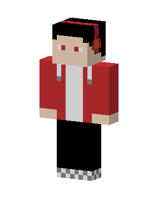 Red Hoodie Guy skin, 3D preview