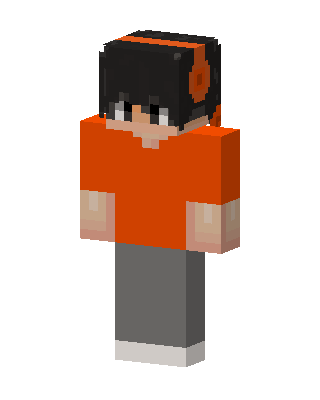 Orange Headphones skin, 3D preview