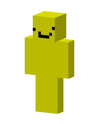 Yellow Smiley skin, 3D preview