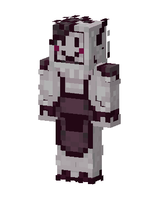 White Cutie Girl skin, 3D preview