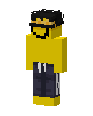 Yellow Emoji Hoodie skin, 3D preview