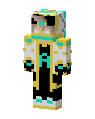 Golden Cyan Mage skin, 3D preview