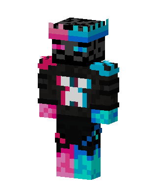 Neon Enderman King Minecraft e-girl skin