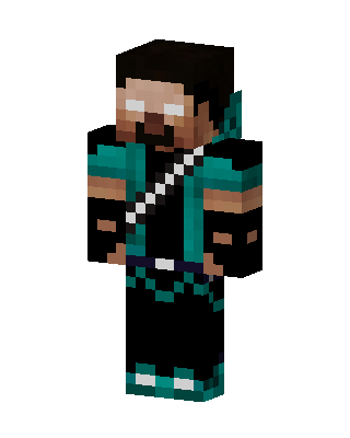 Teal Herobrine Minecraft skin