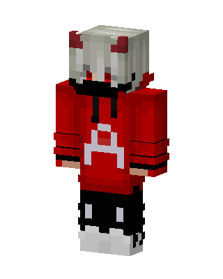 Red Demon Hoodie skin, 3D preview