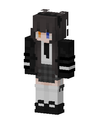 Black Anime Girl Minecraft skin