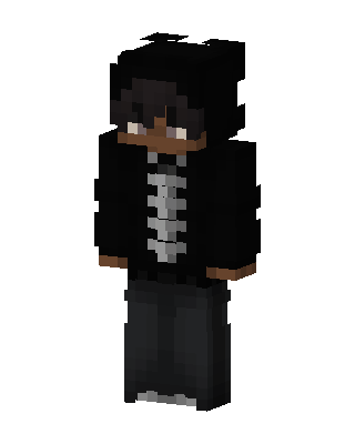 Skeleton Hoodie skin, 3D preview
