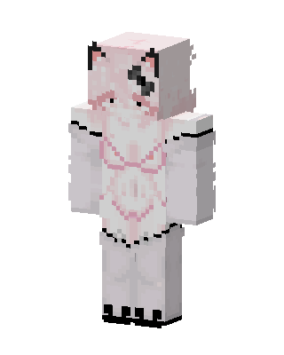 White Animal Girl Minecraft cat girl skin