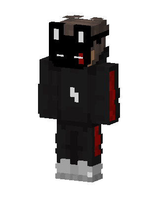 Shadow Cat Hoodie skin, 3D preview