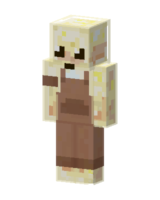 Brown Worker skin, 3D preview