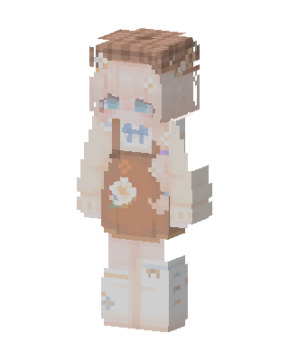 Daisy Overalls skin, 3D preview