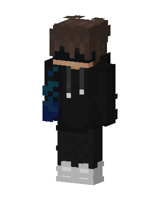 Shadow Hoodie Boy skin, 3D preview