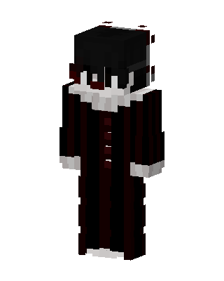 Black Caped Villain Boy skin, 3D preview