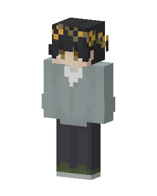 Flower Crown Boy skin, 3D preview