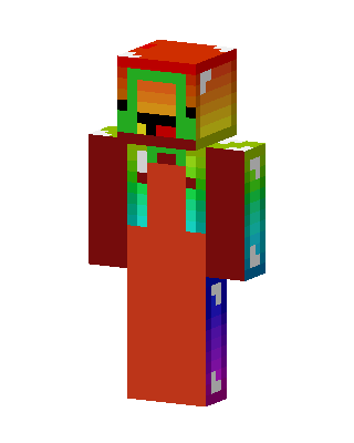 Rainbow Overalls skin, 3D preview