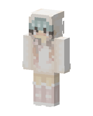 Pastel Bunny Hoodie skin, 3D preview