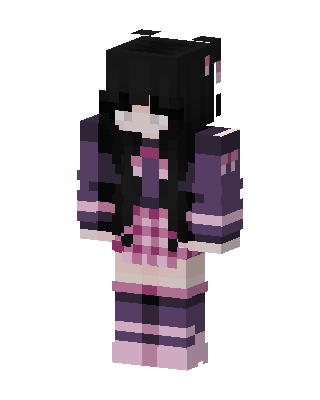 Purple Plaid Girl Minecraft skin