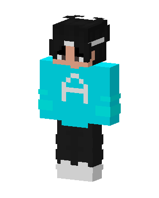 Cyan Player Boy skin, 3D preview